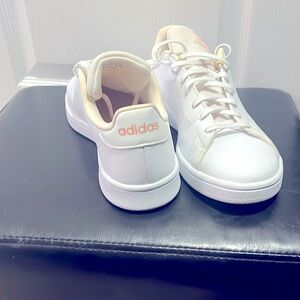 Like New!  Baby Pink and White Adidas Sneakers